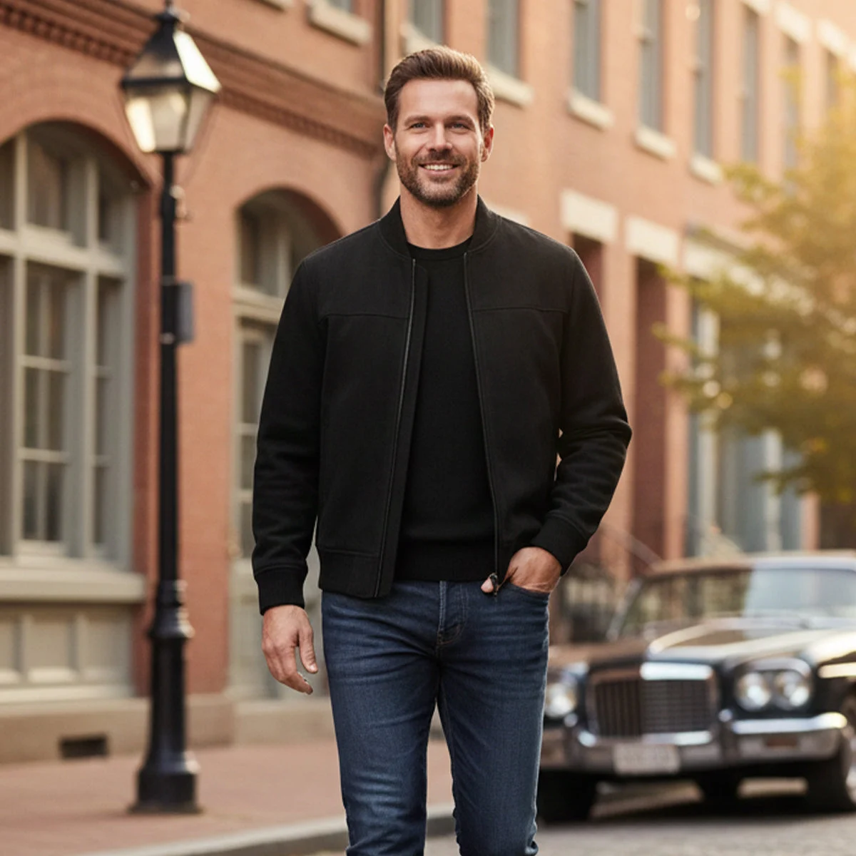 The Douglas | Suede Bomber Jacket
