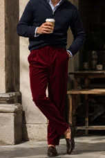 Séraphine | Velvet Straight-Leg Trousers