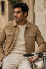 Octave | Snap Front Suede Work Jacket