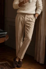 Corinne | Double Pleated High Waist Trousers