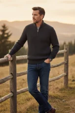 Francois | 100% Cashmere Half Zip Knit
