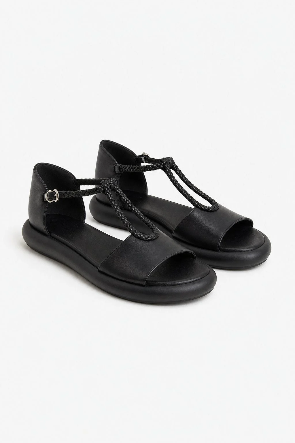 Claudia | Braided Strap Buckle Sandals