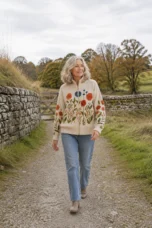Laure | Floral Zip-Through Cardigan - Floral lifestyle