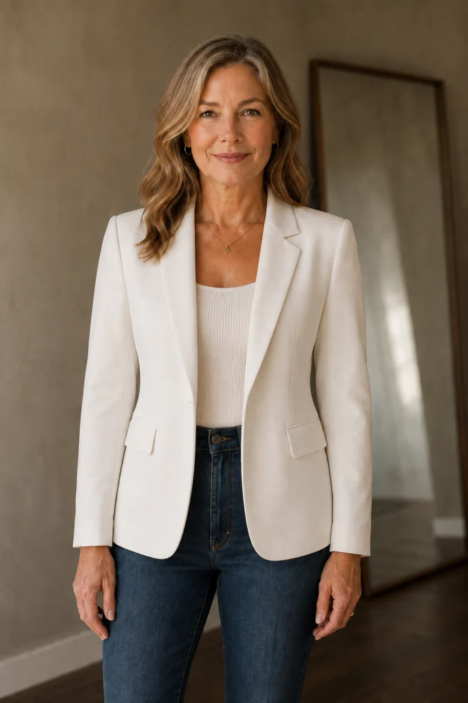 Lena tailored stretch blazer open