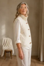 Levina knitted vest side view