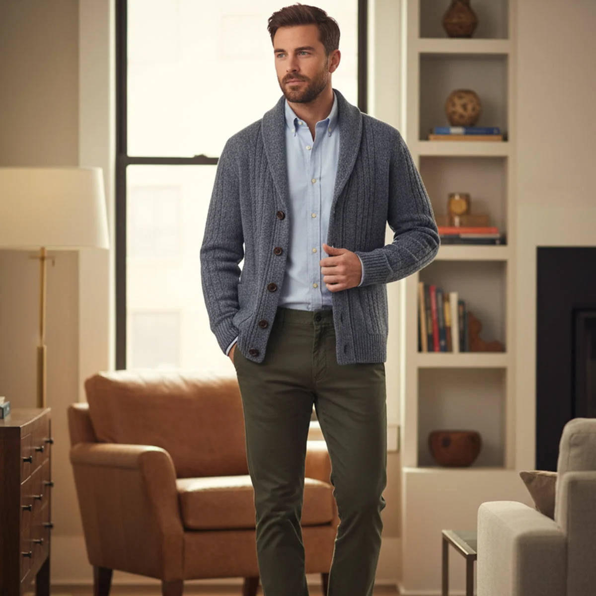 Yves | 100% Cashmere Button Cardigan