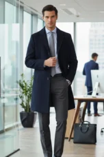 Belmont | Cotton Blend Tailored Overcoat