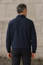 Lightweight Lapel Collar Zip Jacket - back