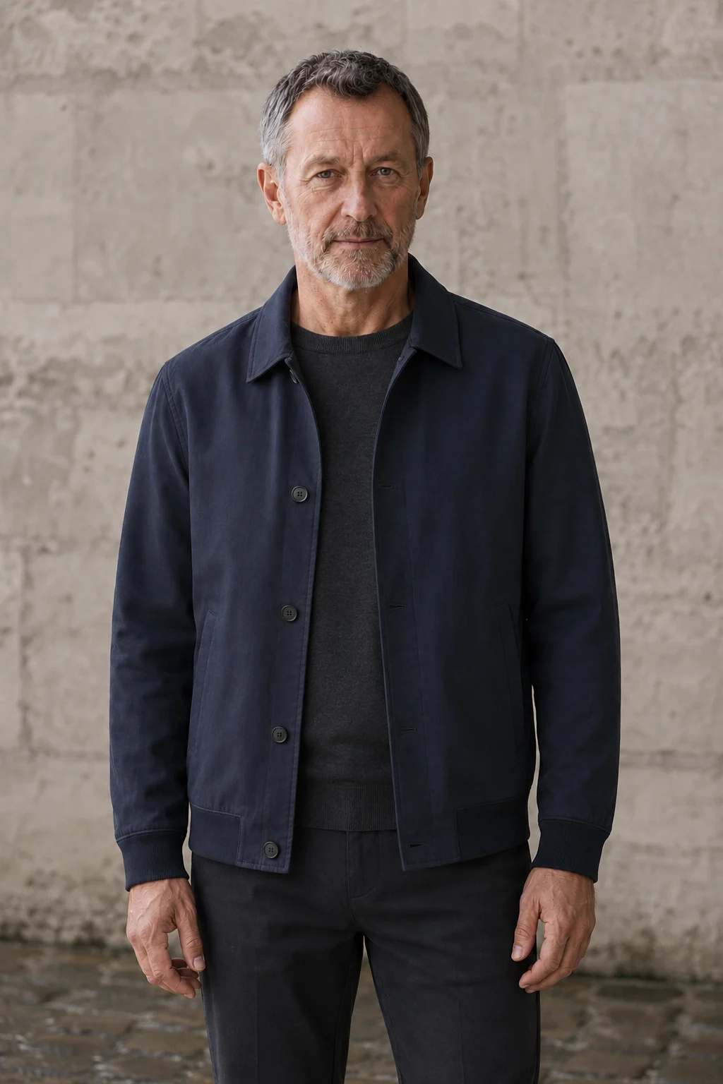Lightweight Lapel Collar Zip Jacket - hero open
