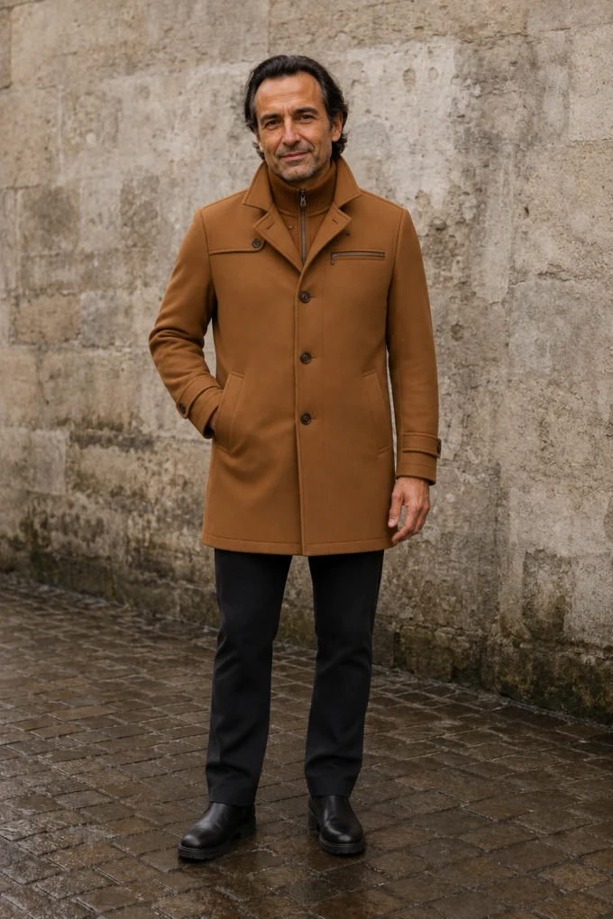 Longline Funnel Neck Waterproof Jacket - hero closed