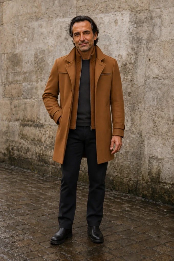 Longline Funnel Neck Waterproof Jacket - hero open