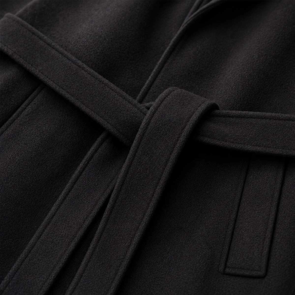 Didier | Wool Blend Belted Wrap Coat