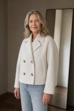 Madeleine | Double-Breasted Short Jacket - White