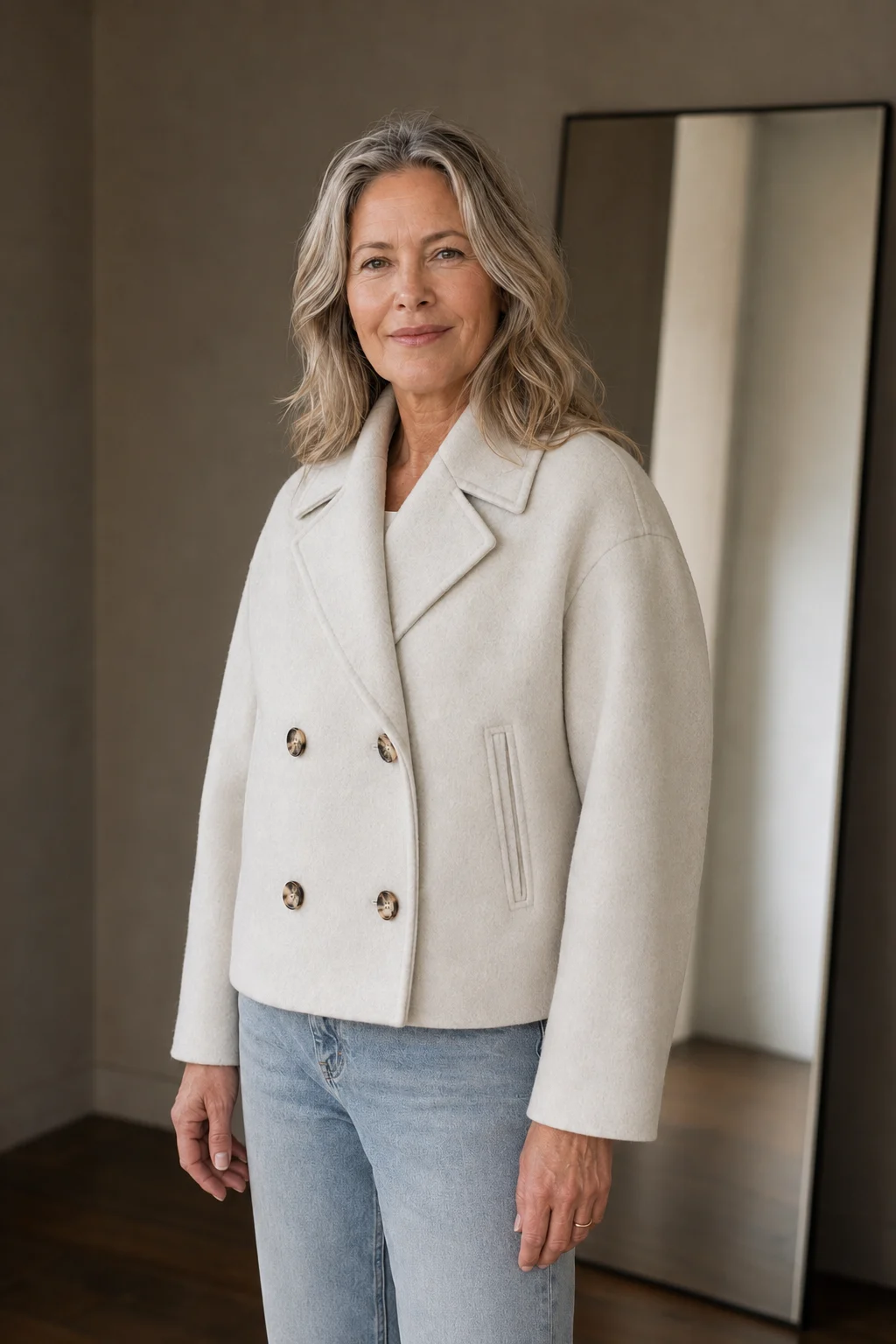 Madeleine | Double-Breasted Short Jacket - White