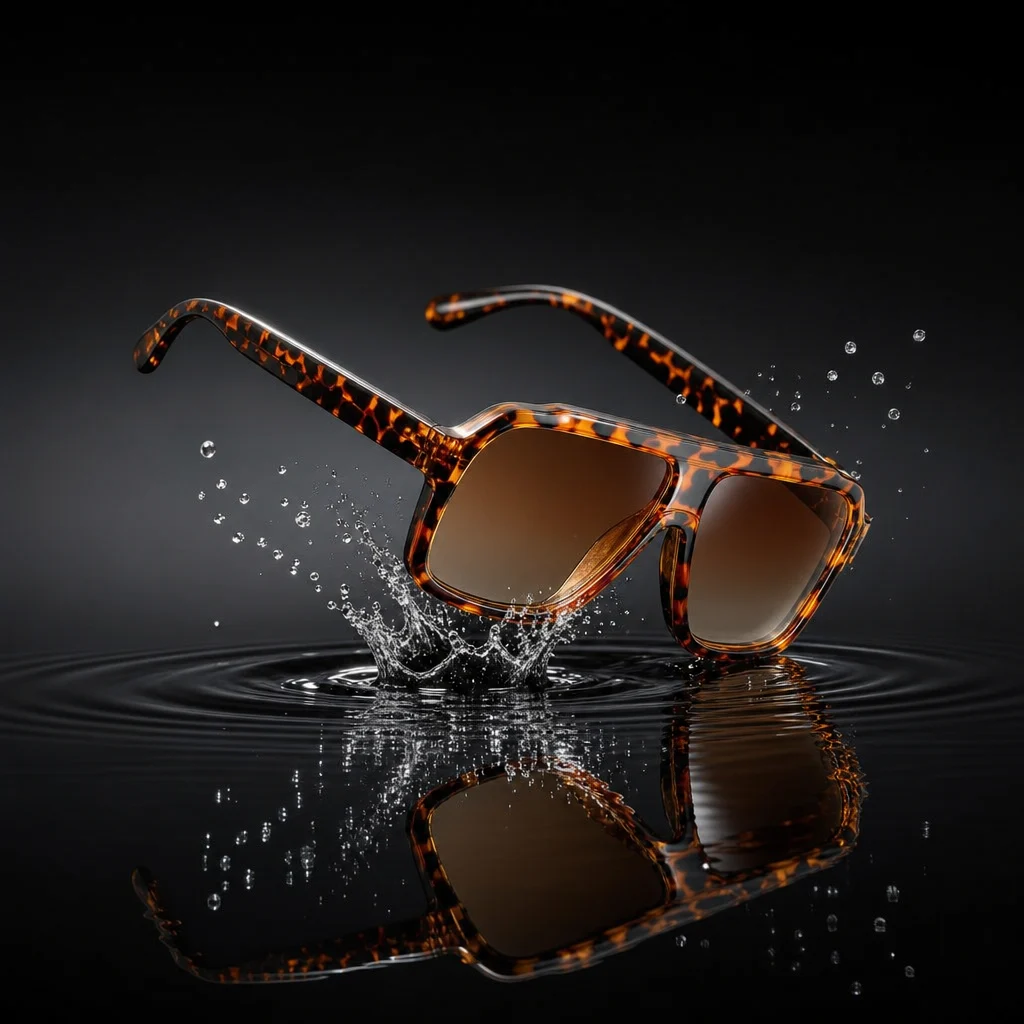 Oversized Acetate Sunglasses, Dark Lens