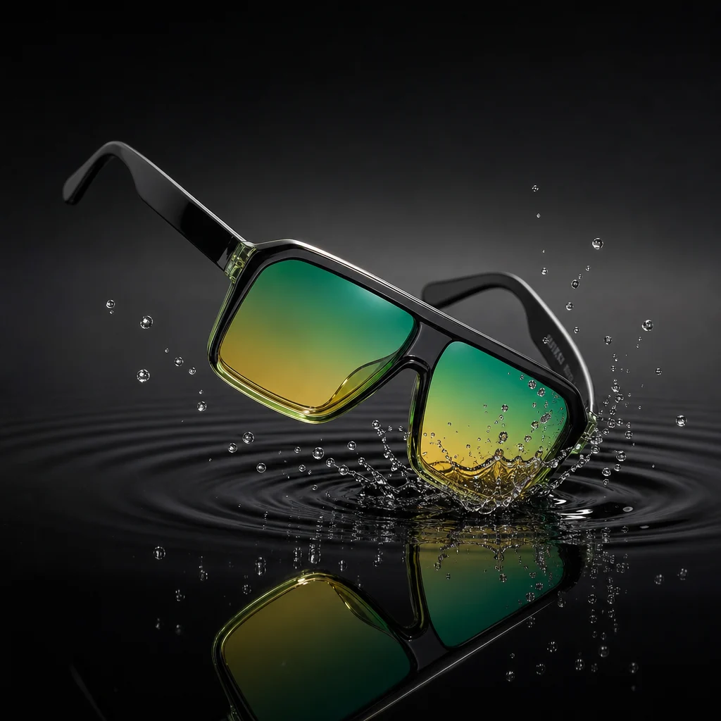 Oversized Acetate Sunglasses, Dark Lens