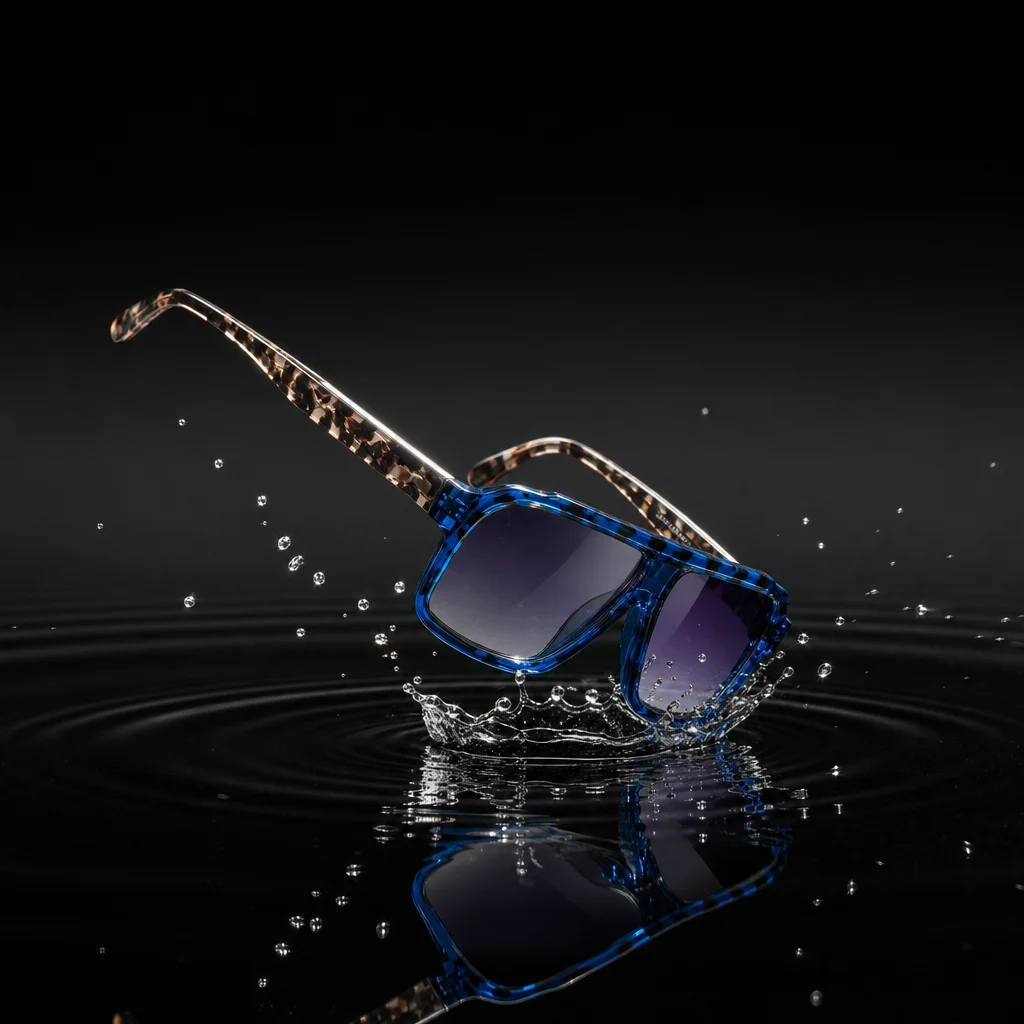 Oversized Acetate Sunglasses, Dark Lens