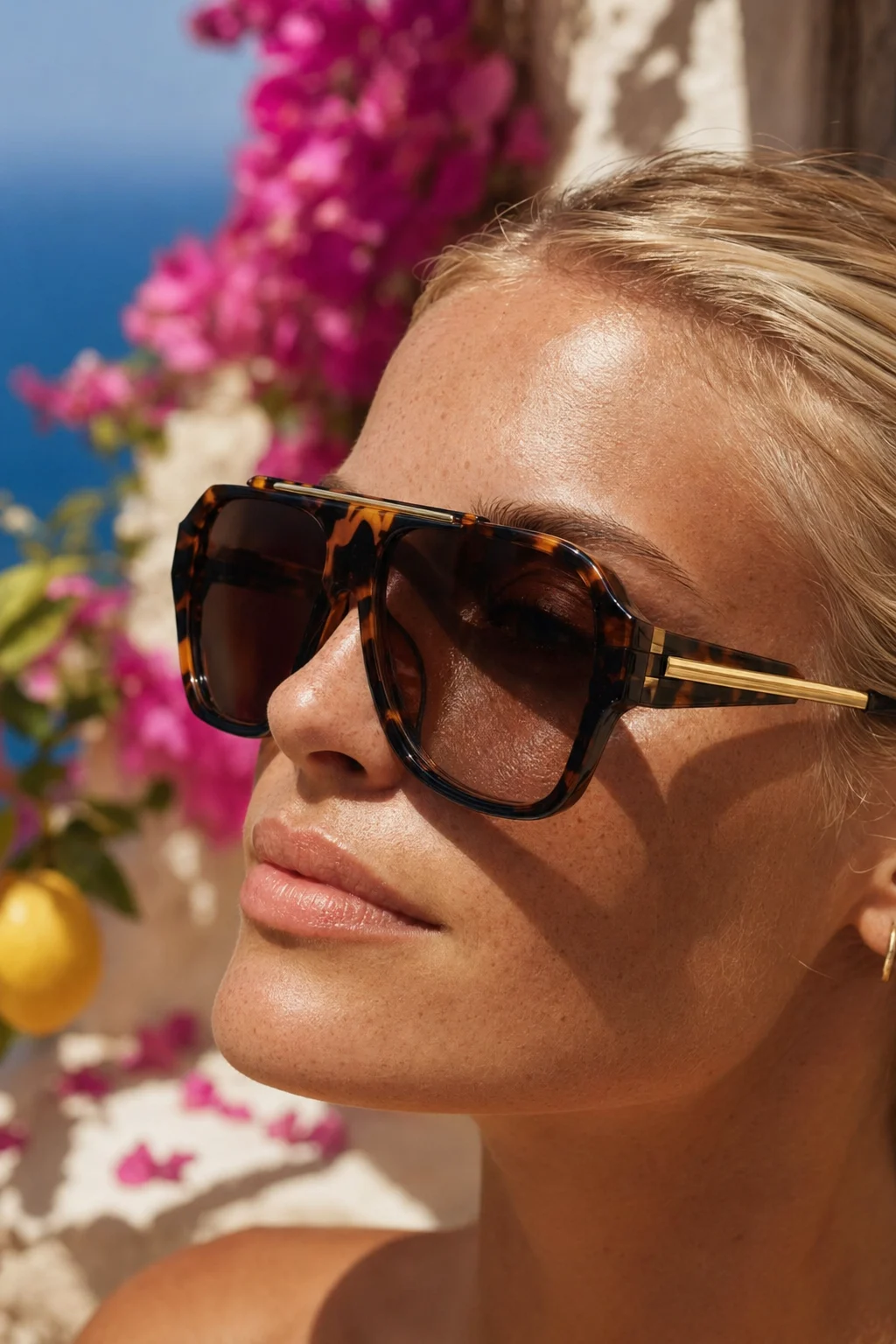 Oversized Square Acetate Sunglasses