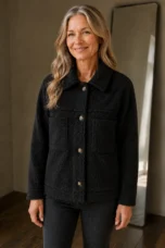 Marcelle | Hip Length Insulated Jacket - Black