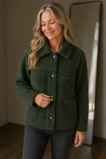 Marcelle | Hip Length Insulated Jacket - Green