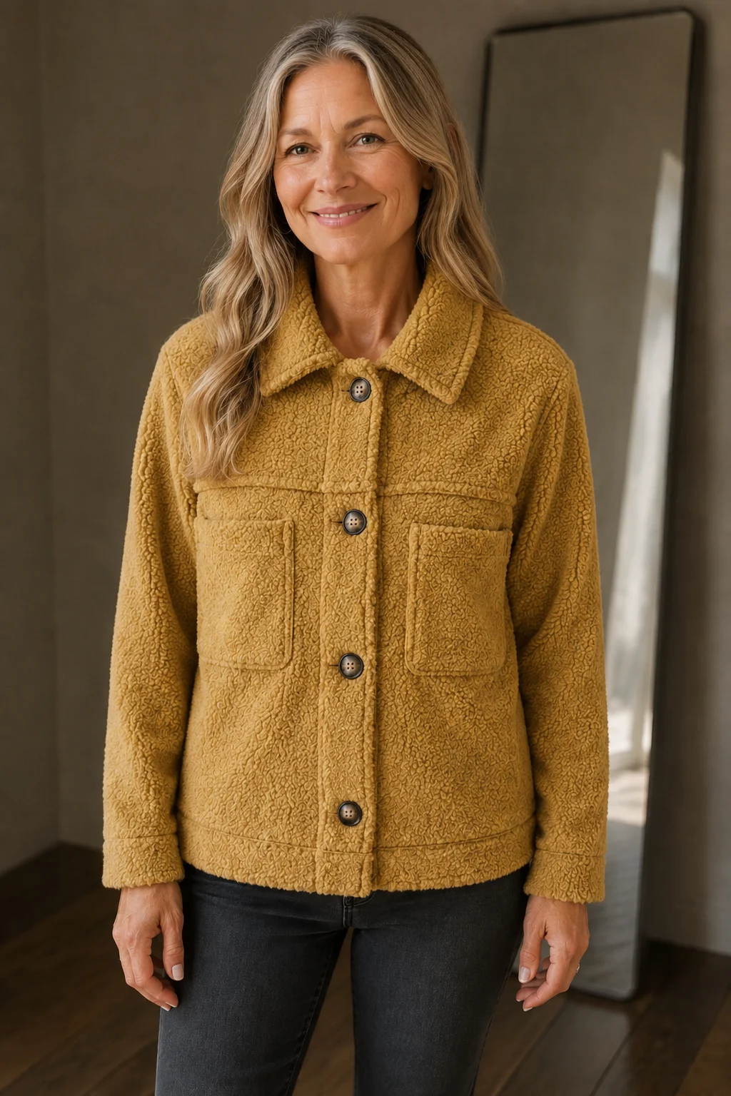 Marcelle | Hip Length Insulated Jacket - Yellow