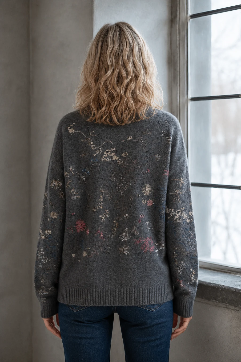 Marguerite | 100% Merino Wool Pullover - Grey