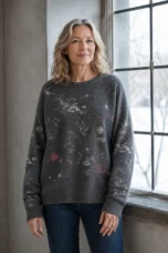 Marguerite | 100% Merino Wool Pullover - Grey