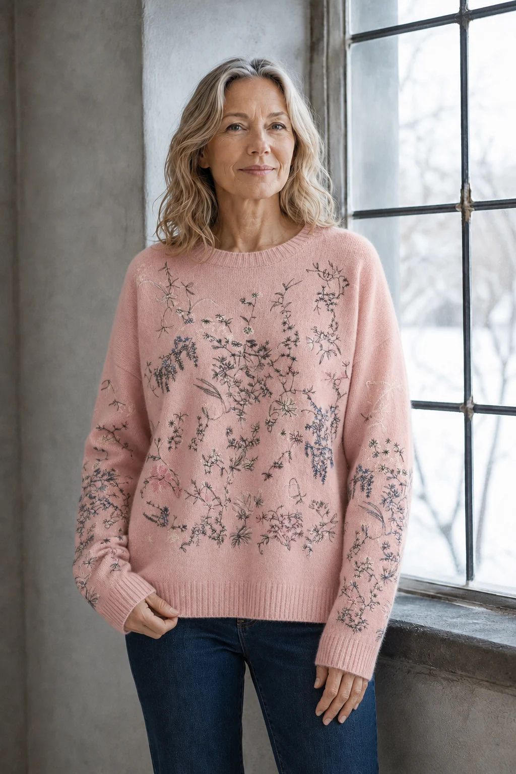Marguerite | 100% Merino Wool Pullover - Pink