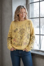 Marguerite | 100% Merino Wool Pullover - Yellow