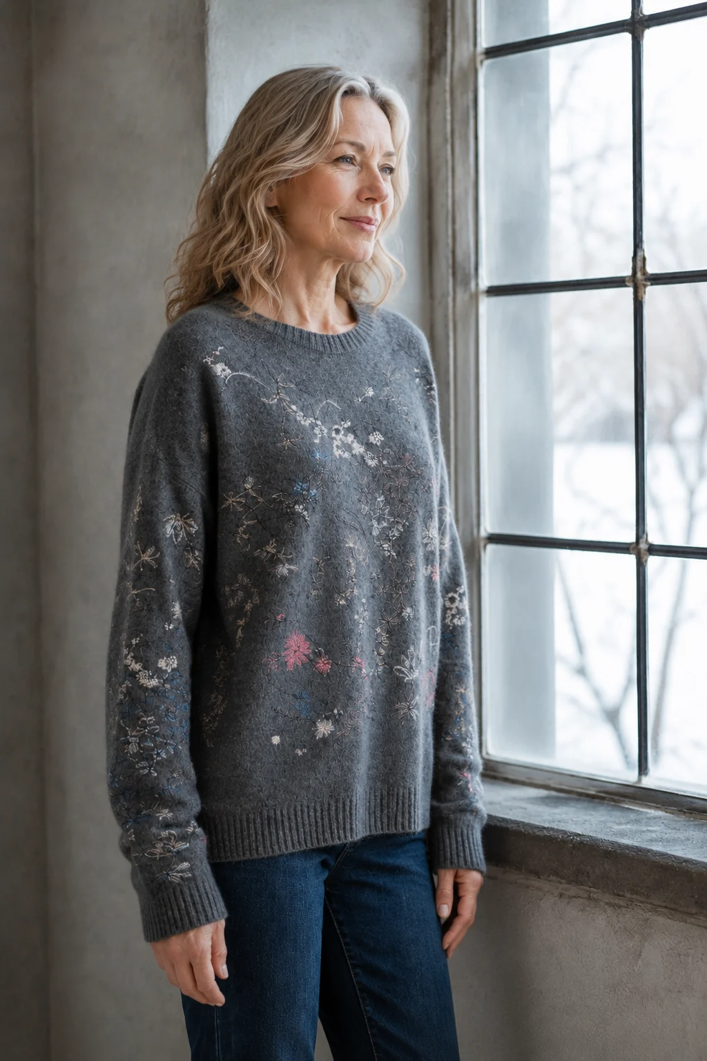 Marguerite | 100% Merino Wool Pullover - Grey