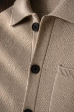 Button Front Knit Layering Cardigan - fabric close-up