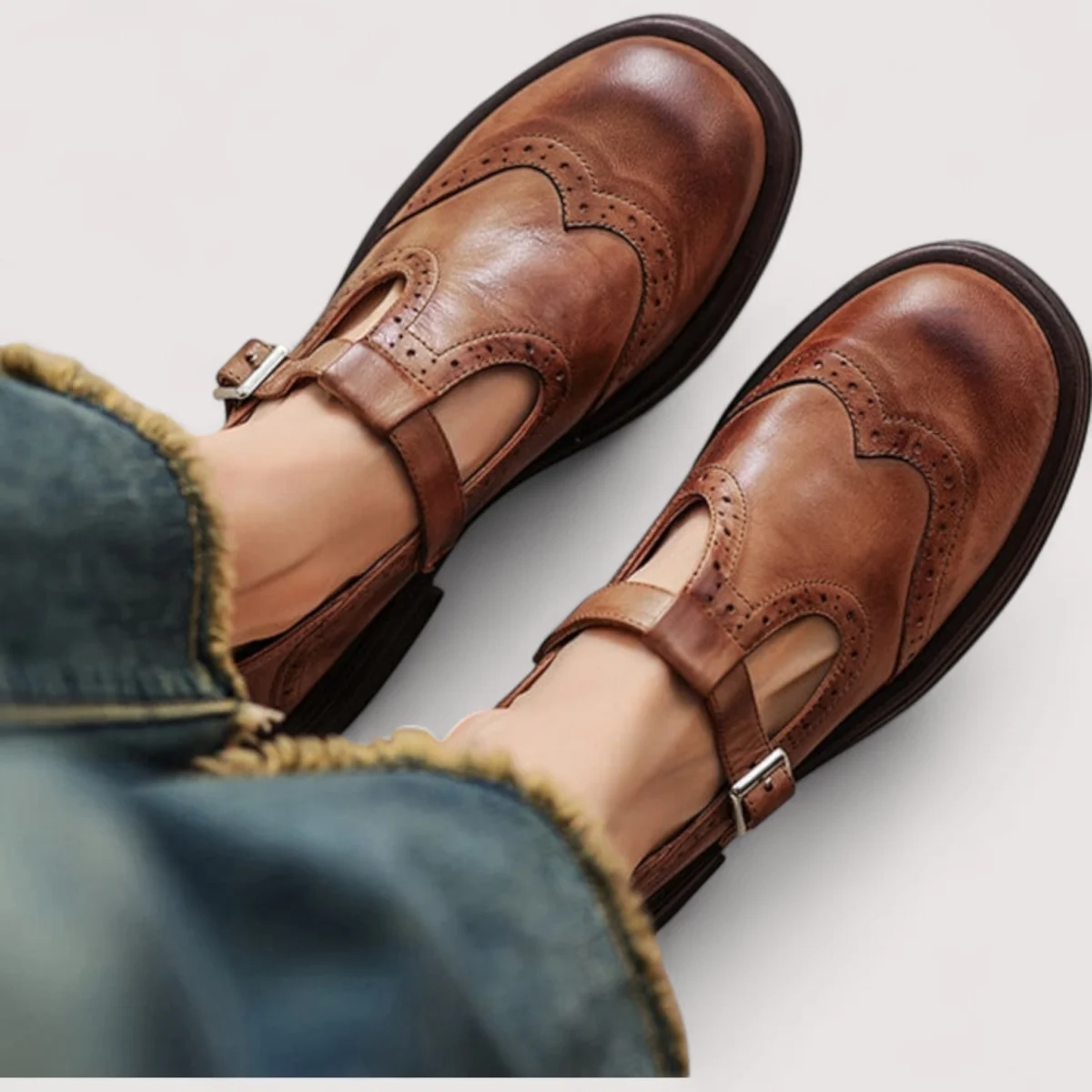 Irene | Low Block Heel Mary Janes