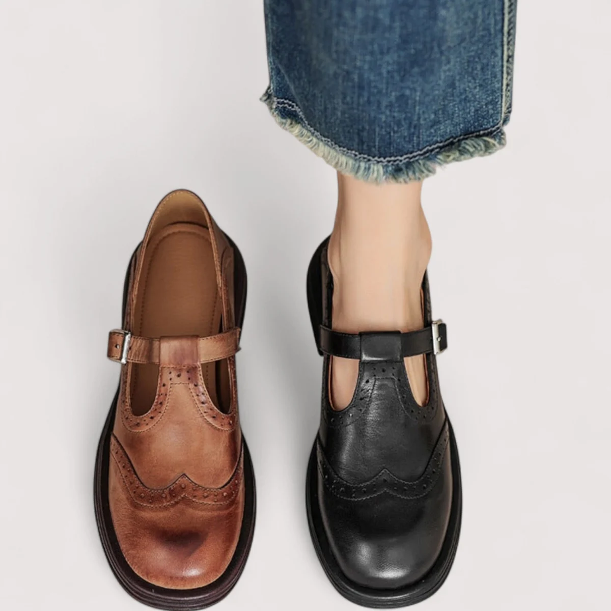 Irene | Low Block Heel Mary Janes