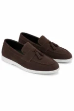 Sabin | Suede Tassel Loafers, Grip Sole