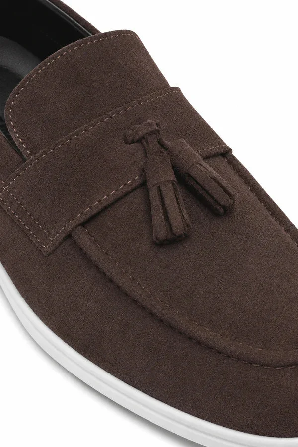 Sabin | Suede Tassel Loafers, Grip Sole