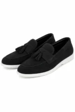 Lazare | Suede Tassel Loafers, Rubber Sole