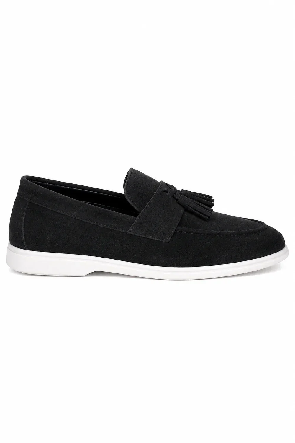 Lazare | Suede Tassel Loafers, Rubber Sole