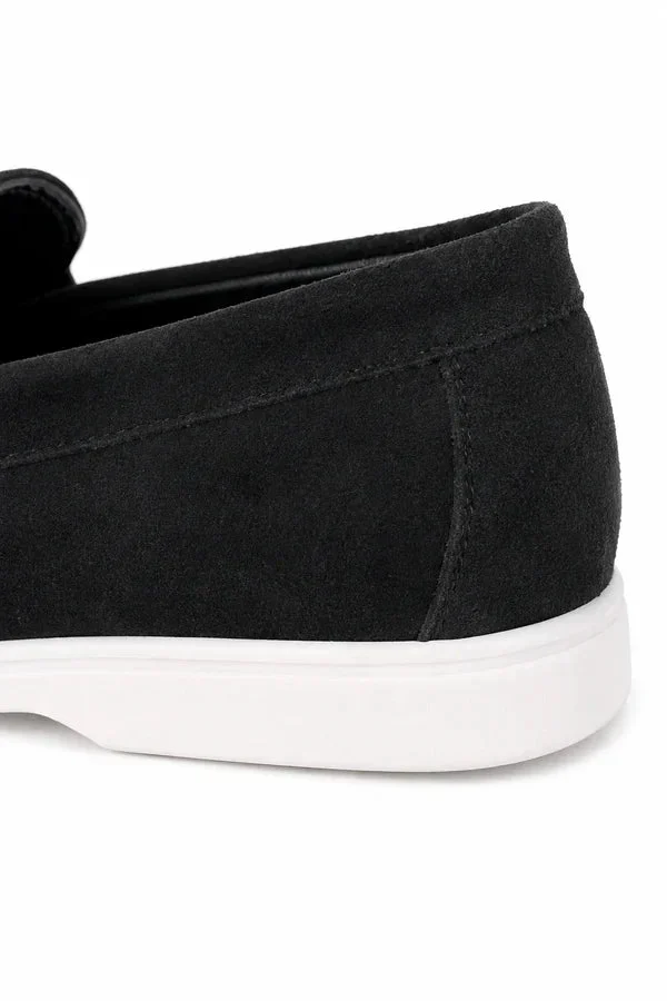Lazare | Suede Tassel Loafers, Rubber Sole