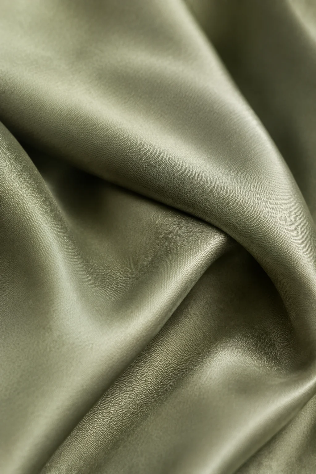 Olga | Densely Woven Satin Midi Skirt - fabric close-up