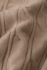 Olympia | Merino Wool Knit A-Line Skirt - fabric close-up