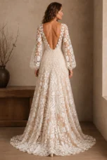 Open Back Floral Maxi Dress - back view