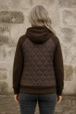 Ottilie | Diamond Quilted Hooded Jacket - Chestnut Brown