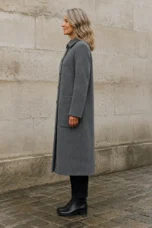 Perrine | Wool-Blend Longline Overcoat - Grey