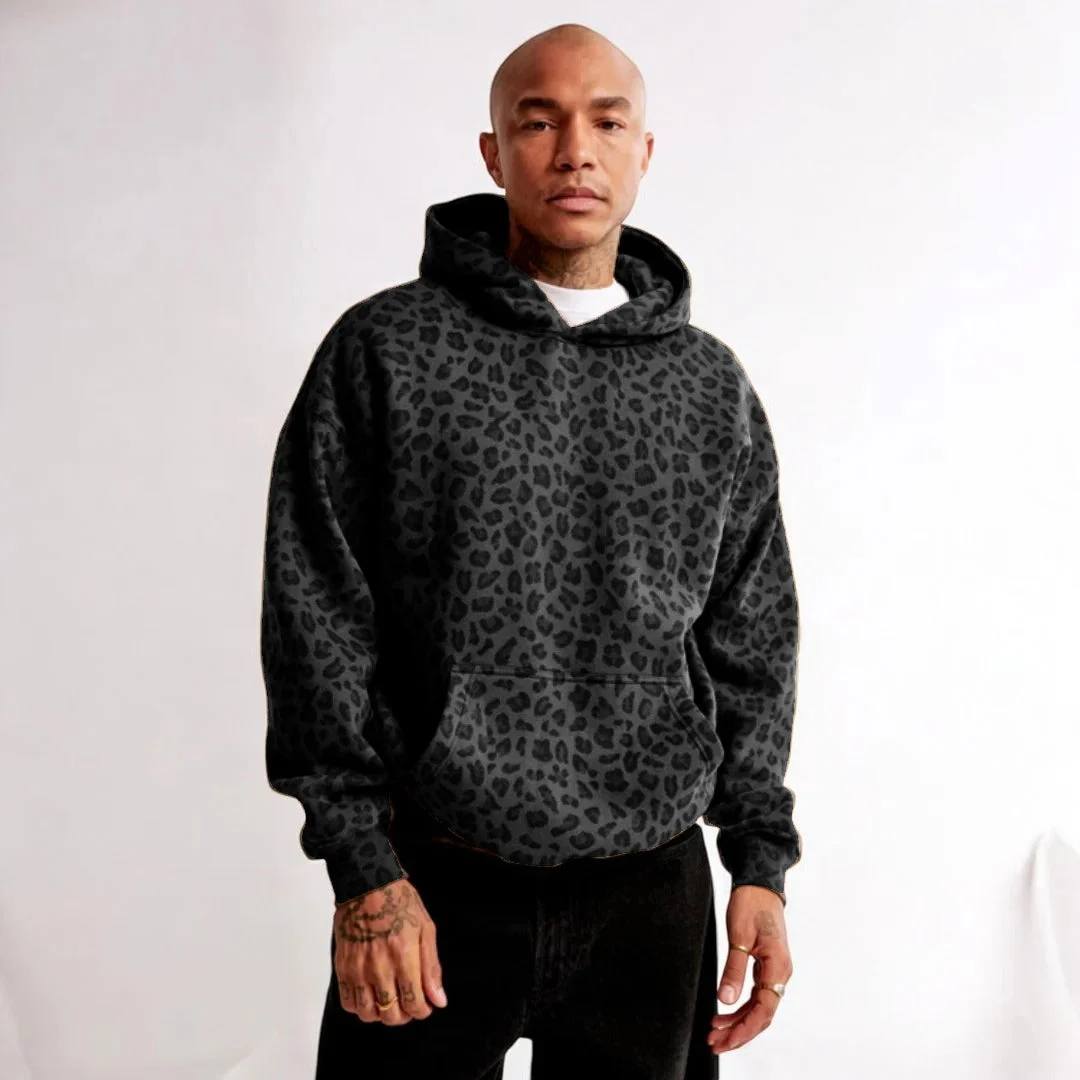 Émilienne | Leopard Print Fleece Hoodie
