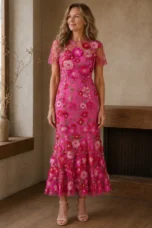 Primrose | Romantic Floral Appliqué Mermaid Evening Gown