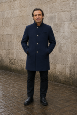Quilted Lined Wool Blend Coat - voorkant gesloten