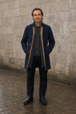 Quilted Lined Wool Blend Coat - voorkant open