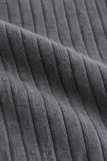 Rejeanne | Ribbed Merino Wool Midi Skirt - fabric close-up