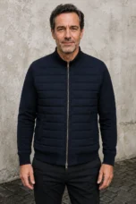 Ribbed Cuff Bomber Jacket - hero closed