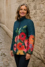 Roseline | Floral Quilted Jacket - Multicolor